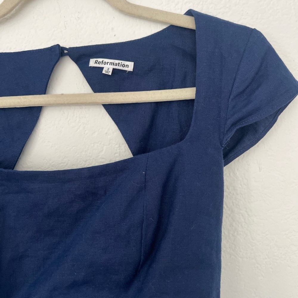 Reformation Midnight Blue Midi Dress - Picture 7 of 8